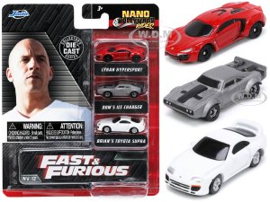 Fast & Furious Movie 3 piece Set Series 4 Nano Hollywood Rides Series