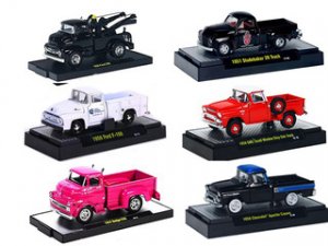 Auto Trucks 6pc Trucks Complete Set  WITH DISPLAY CASES by M2 Machines
