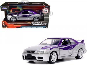 1995 Nissan Skyline GT-R (BCNR33) Purple and Silver Metallic Fast & Furious Series