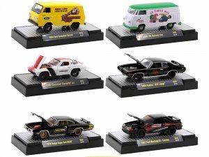 Detroit Muscle Set of 6 Cars IN DISPLAY CASES Release 65