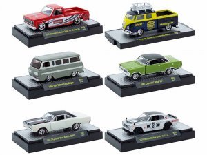 Auto Meets Set of 6 Cars IN DISPLAY CASES Release 85