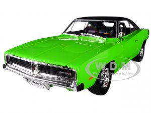 1969 Dodge Charger R/T Green with Black Top