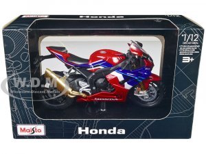 Honda CBR1000RR-R Fireblade SP Red with White and Blue Graphics with Stand