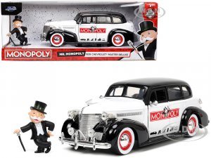 1939 Chevrolet Master Deluxe Black and White Monopoly and Mr. Monopoly