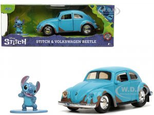 Volkswagen Beetle Matt Blue (Weathered) and Stitch