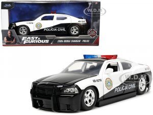 2006 Dodge Charger Police Black and White Policia Civil Fast & Furious Series