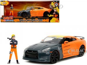 2009 Nissan GT-R (R35) Orange and Dark Gray with Yellow Top and Graphics and Naruto
