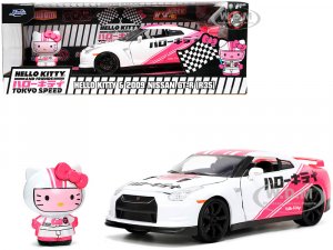 2009 Nissan GT-R (R35) #01 White with Graphics and Hello Kitty Racing