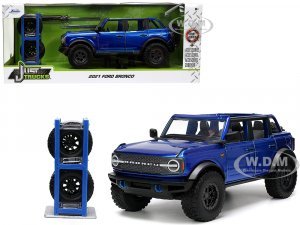 2021 Ford Bronco Open-Top Candy Blue Metallic with Extra Wheels Just Trucks Series