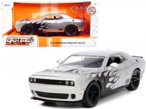 2015 Dodge Challenger SRT Hellcat Silver Metallic with Flames Nitrous Express Bigtime Muscle Series