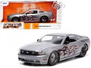 2010 Ford Mustang GT Gray Metallic with Flames Ford Motor Company Bigtime Muscle Series