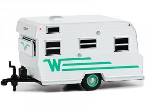 1965 Winnebago Travel Trailer 216 White with Green Stripes Hitched Homes Series 14