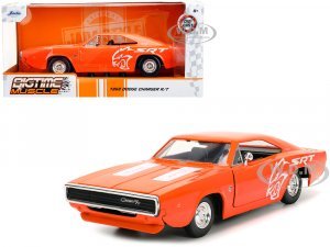 1968 Dodge Charger R/T SRT Orange with White Stripes and Graphics Bigtime Muscle Series
