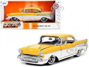 1957 Chevrolet Bel Air Yellow and White Bigtime Muscle Series
