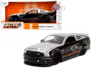 2008 Ford Shelby Mustang GT-500KR Silver and Black with Red Stripes Bigtime Muscle Series