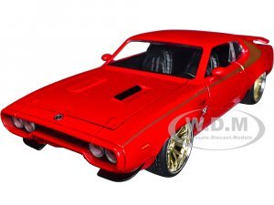 1972 Plymouth GTX Red with Gold Graphics Bigtime Muscle Series