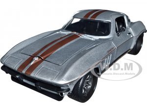 1966 Chevrolet Corvette Silver Metallic with Bronze Stripes Bigtime Muscle Series