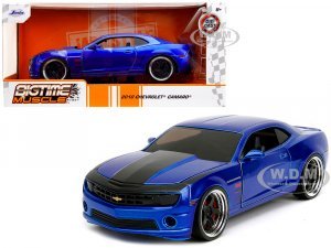 2010 Chevrolet Camaro Candy Blue with Black Hood Bigtime Muscle Series