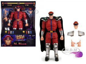 M. Bison 6 Moveable Figure with Accessories and Alternate Head and Hands Ultra Street Fighter II: The Final Challengers (2017) Video Game Model by Jada