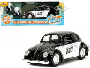 1959 Volkswagen Beetle Punch Buggy Black and White and Boxing Gloves Accessory Punch Buggy Series