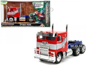 Optimus Prime Tractor Truck Red and Blue with Silver Stripes Transformers: Rise of the Beasts (2023) Movie Hollywood Rides Series