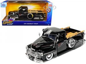 1951 Chevrolet 3100 Pickup Truck Lowrider Black with Graphics Street Low Series