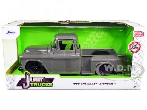 1955 Chevrolet Stepside Pickup Truck Gray Just Trucks Series