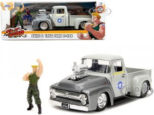 1956 Ford F-100 Pickup Truck Tan and Gray Metallic and Guile