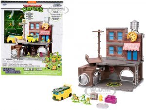 Teenage Mutant Ninja Turtles Turtle Lair Diorama Set with Figures and Party Wagon Nano Scene Series Model by Jada