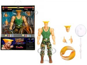 Guile 6 Moveable Figure with Accessories and Alternate Head and Hands Ultra Street Fighter II: The Final Challengers (2017) Video Game Model by Jada