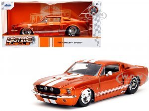 1967 Ford Mustang Shelby GT500 Candy Orange with White Stripes Bigtime Muscle Series