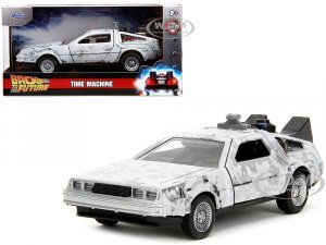 DMC DeLorean Time Machine Brushed Metal (Frost Version) Back to the Future (1985) Movie Hollywood Rides Series
