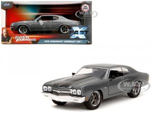 1970 Chevrolet Chevelle SS Gray Metallic with Black Stripes Fast & Furious (2009) Movie Fast & Furious Series