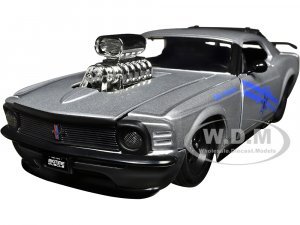 1970 Ford Mustang Boss 429 Silver Metallic Highway Drag - Drag Trooper Bigtime Muscle Series