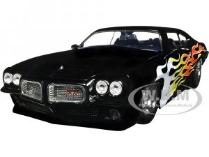 1971 Pontiac GTO Black with Flame Graphics Bigtime Muscle Series