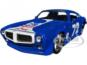 1972 Pontiac Firebird #72 Blue with White Stripe Chevron Bigtime Muscle Series