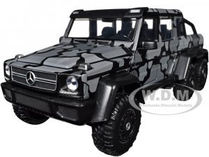 Mercedes-Benz G 63 AMG 6x6 Pickup Truck Gray Camouflage Pink Slips Series