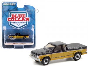 1990 Chevrolet S10 Tahoe Pickup Truck with Tonneau Cover Black and Gold Blue Collar Collection Series 9
