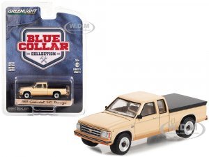 1983 Chevrolet S-10 Durango Pickup Truck Tan with Brown Stripes and Black Bed Cover Blue Collar Collection Series 11