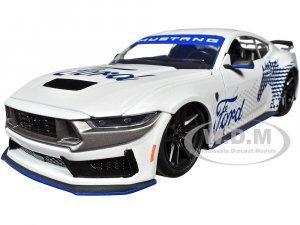 2024 Ford Mustang Dark Horse White with Mustang Horse Graphics Bigtime Muscle Series