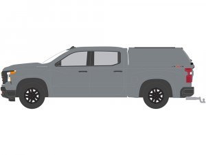 2023 Chevrolet Silverado 1500 Custom With Camper Shell â€“ Sterling Gray Metallic Blue Collar Collection Series 13