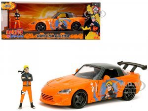 2001 Honda S2000 Orange with Gray Top and Graphics and Naruto