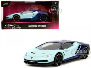 Lamborghini Centenario Light Blue and Purple Pink Slips Series
