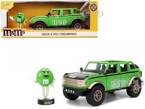 2021 Ford Bronco Green with Black Stripes and Green M&Ms