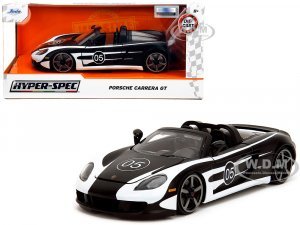 Porsche Carrera GT Convertible #05 Black with White Graphics Hyper-Spec Series