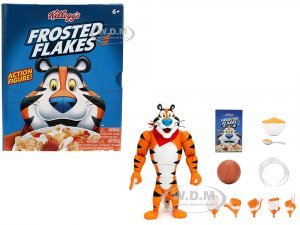 Tony the Tiger 6.75 Moveable Figure with Alternate Hands and Accessories Kelloggs Frosted Flakes Model by Jada