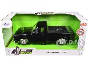 1985 Chevrolet C-10 Pickup Truck Black with Minilite Wheels Just Trucks Series