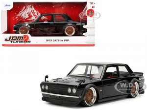 1973 Datsun 510 Black with Gold Wheels JDM Tuners Series