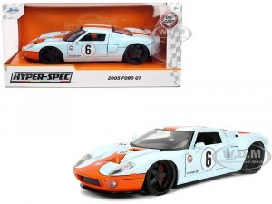2005 Ford GT #6 Gulf Oil Light Blue with Orange Stripes Hyper-Spec Series