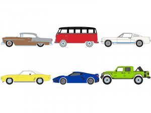 Barrett Jackson Scottsdale Edition Set of 6 Cars Series 12